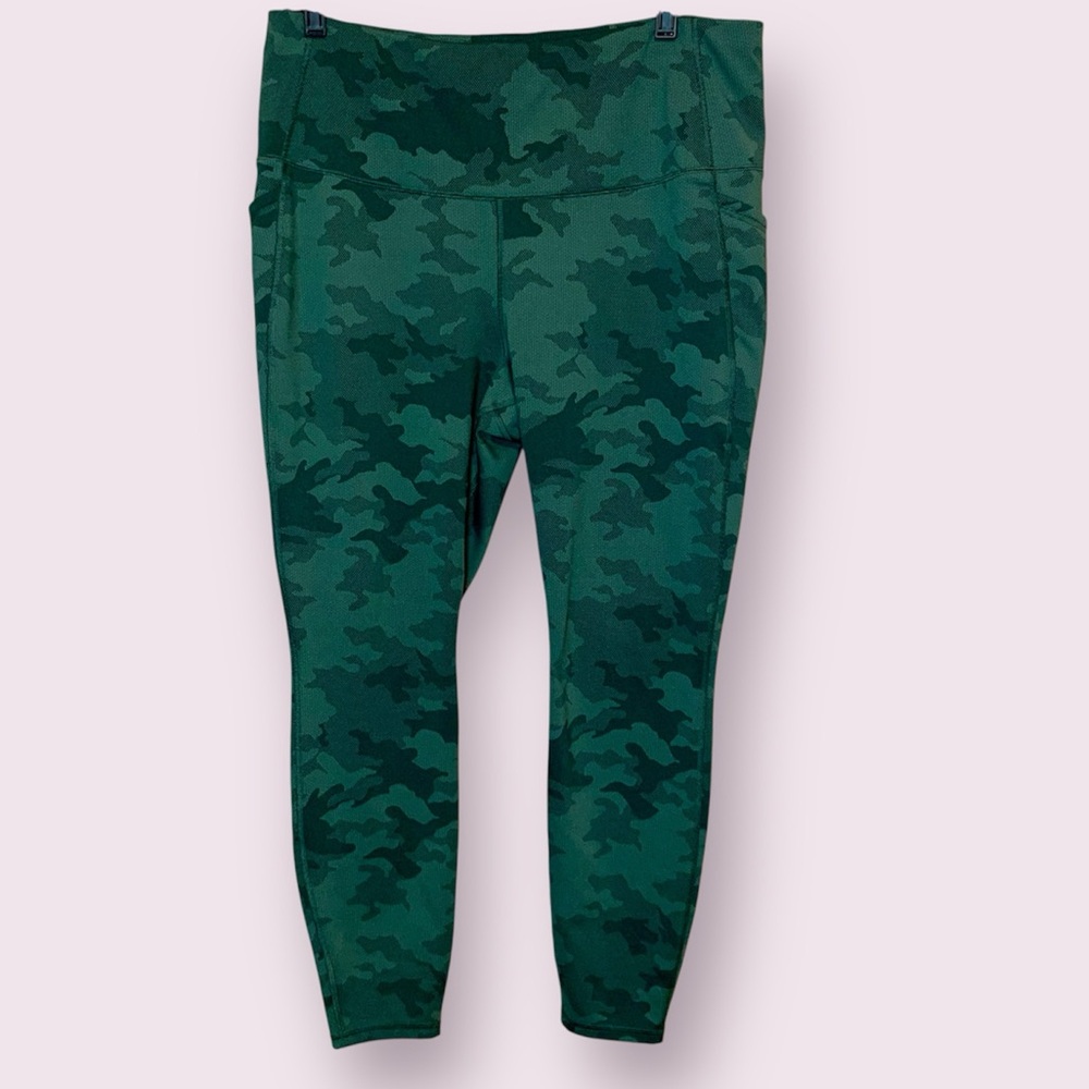 All In Motion Camo Print Leggings Green Size XXL